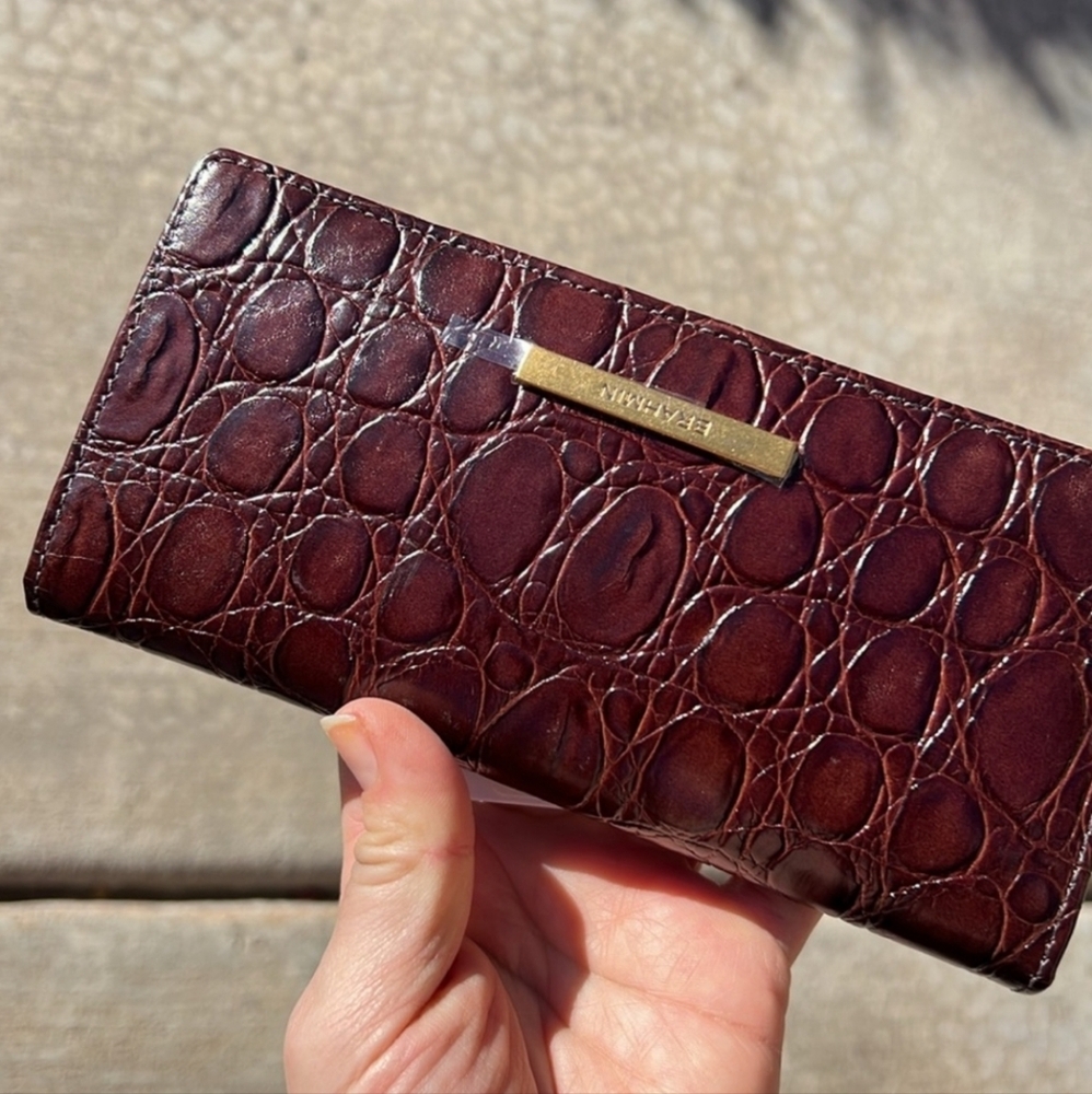 Brahmin Ady Ganache Vanderbilt Leather Wallet NWT